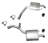 2x Endschalldämpfer für Ford Galaxy S-Max 1.5 2.0 Ecoboost Auspuff Endtopf