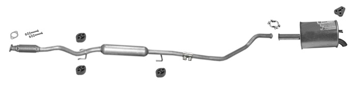 Auspuff für HYUNDAI i10 (PA) 1.1 Schrägheck Auspuffanlage