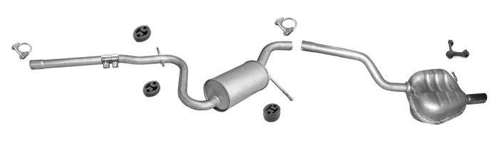 Auspuff für SKODA OCTAVIA II 1.6 8V 102HP auch LPG/Multifuel Auspuffanlage