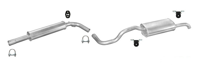 Auspuff VW POLO (6N) 1.4 1.6 Stufenheck Variant Auspuffanlage