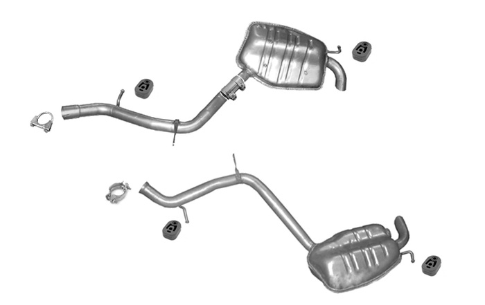 Auspuff MERCEDES E-KLASSE (W211) E400 E420 CDI 2xESD Auspuffanlage