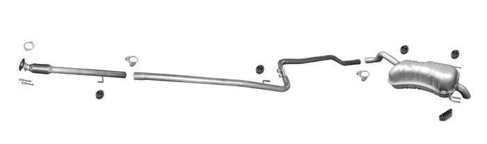 Auspuff für FIAT DOBLO 1.6 JTD OPEL COMBO 1.6 CDTi LWB + Rohr Vorne ORGINAL FORM