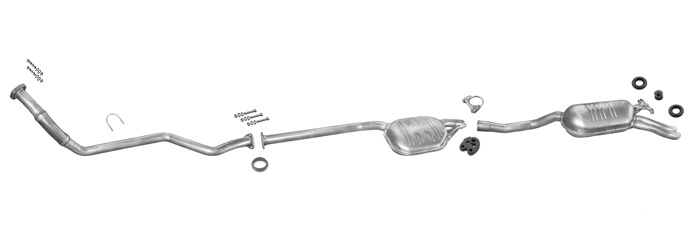 Auspuff MERCEDES (W124) 250TD Stufenheck 126PS Auspuffanlage