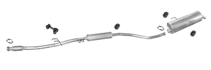 Auspuff PEUGEOT 206 1.4 88PS Schrägheck 2003-2006 Auspuffanlage