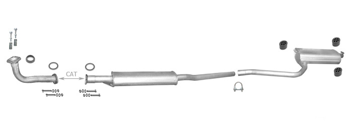 Auspuff TOYOTA AVENSIS (T22) 1.8 Stufenheck Liftback +Rohr Auspuffanlage