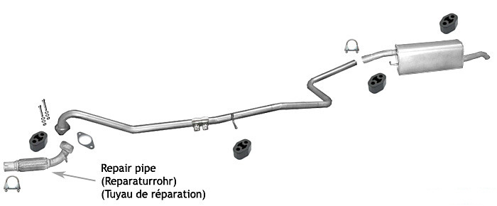 Auspuff FORD FUSION 1.4 TDCI ab 2002 +Rohr Auspuffanlage