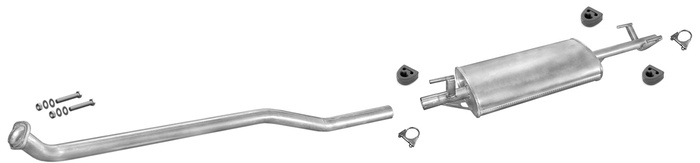 Auspuff für MERCEDES SPRINTER 2-T 3-T 4-T (208 308 408 D) ohne Katalysator