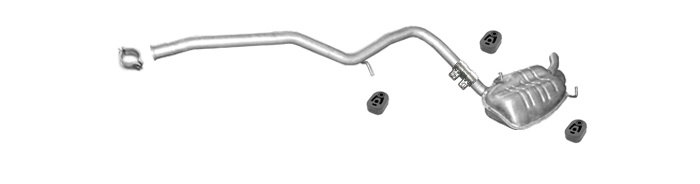 Auspuff MERCEDES E-KLASSE (W211, S211) E200 E220 E220T CDI Auspuffanlage