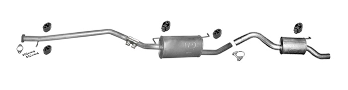 Auspuff für FORD TRANSIT und TOURNEO CONNECT ab 08.2004 Auspuffanlage