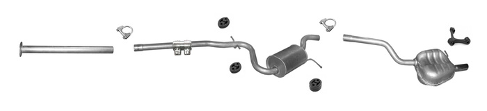 Auspuff für SKODA OCTAVIA II 1.2 TSi ab 2010 + Rohr Auspuffanlage