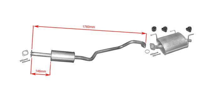 Auspuff NISSAN ALMERA II 1.5 1.8 Schrägheck EURO4 2000-2006 Auspuffanlage
