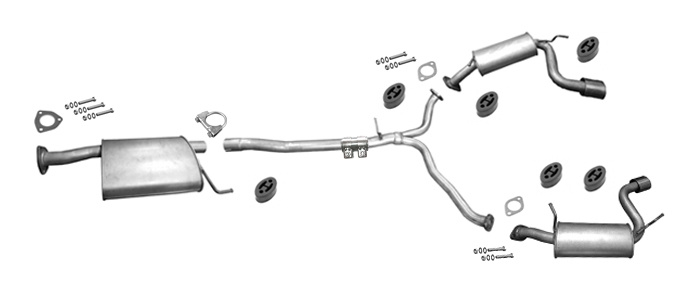 Auspuff für CHEVROLET CAPTIVA 2.0 VCDi 2006-2011 Für mit DPF Auspuffanlage