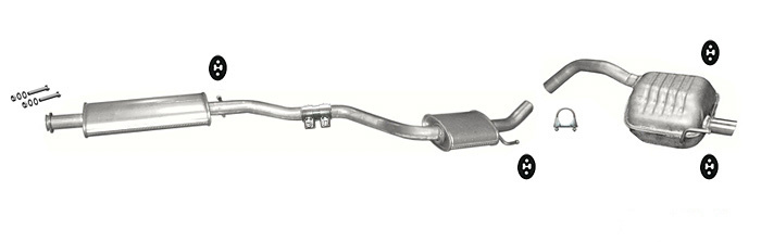 Auspuff ALFA ROMEO 147 1.6 2.0 16V 2000-2008 Auspuffanlage