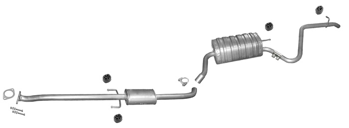 Auspuff für HYUNDAI i30 I 1.4 1.6 Kombi EURO 4 Schellenverbindung 2009-2012