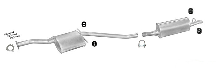 Auspuff OPEL OMEGA A 1.8 2.0 2.3 D 2.4 Kombi Auspuffanlage