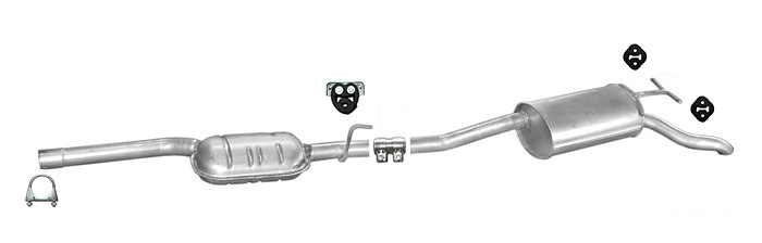 Auspuff MERCEDES E-KLASSE (W210) E200 E220D E230 Stufenheck Auspuffanlage