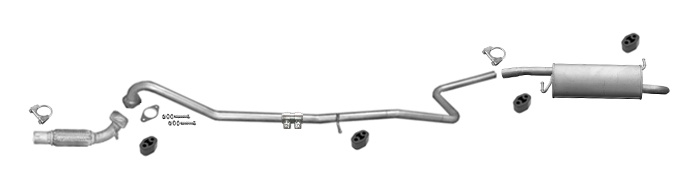 Auspuff für FORD FIESTA 1.4 TDCI Schrägheck 68PS 05-08 +Rohr Vorne Auspuffanlage