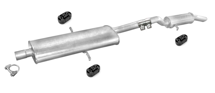 Auspuff CHRYSLER VOYAGER III (GS) 2.5 TD 1996-2000 SWB-Kurz Auspuffanlage