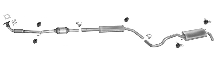 Auspuff + Katalysator für VW POLO (6N2) 1.4 16V 75PS Motor: AHW Auspuffanlage