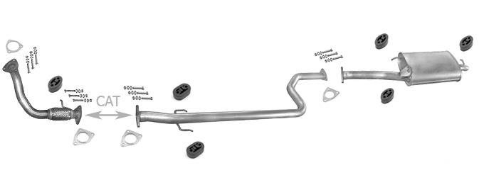 Auspuff ROVER 45 (RT) 2.0 iDT Schrägheck +Rohr Vorne Auspuffanlage