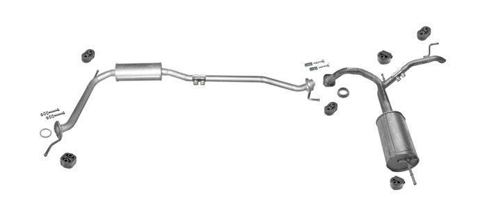 Auspuff für HONDA CIVIC VIII 1.4 SCHRÄGHECK Auspuffanlage