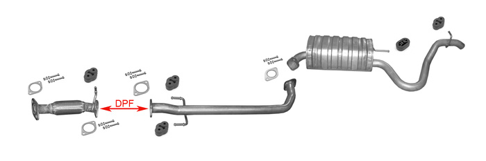 Auspuff für HYUNDAI I30 1.6 CRDi 90 / 115 / 128PS Schrägheck +Rohr Auspuffanlage