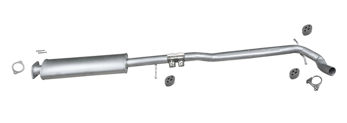 Mittelschalldämpfer für VOLVO V70 II XC70 D5 2.4 2.5 T 2.4 2.5 nür AWD 2000-2007