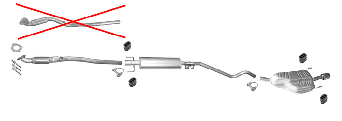 Auspuff für OPEL ASTRA H 1.6 Schrägheck / GTC ab Motor: 20FB9418 mit CHROM
