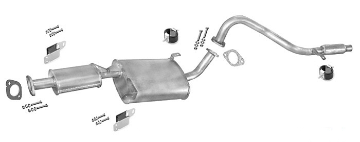 Auspuff NISSAN TERRANO II 2.7 TD 4x4 SWB-Kurz Auspuffanlage