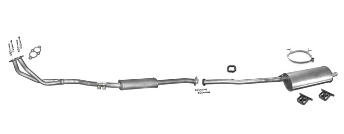 Auspuff BMW 3 (E36) 316 Stufenheck Coupe für ohne KAT 90-02.93 Auspuffanlage