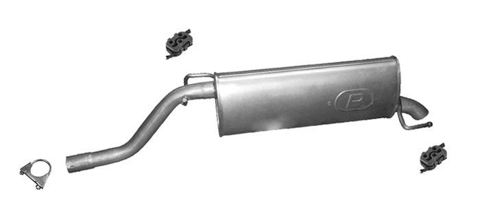 Endschalldämpfer für FIAT PUNTO EVO (199) 1.4 16V 105PS Auspuff Endtopf