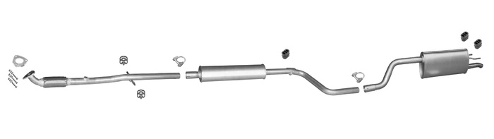 Auspuff für OPEL MERIVA B 1.4 100PS +Rohr Vorne Auspuffanlage