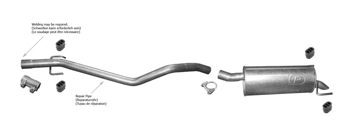 Auspuff für OPEL ASTRA H 1.9 CDTi Kombi 2004-2010 Auspuffanlage