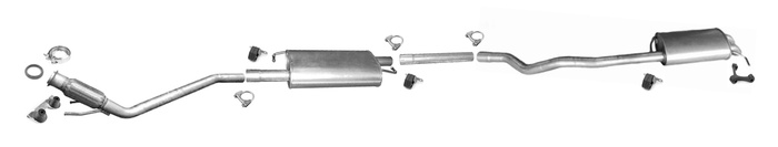 Auspuff für VW TRANSPORTER MULTIVAN T5 2.0 TDi mit DPF LWB ab 2009 Auspuffanlage