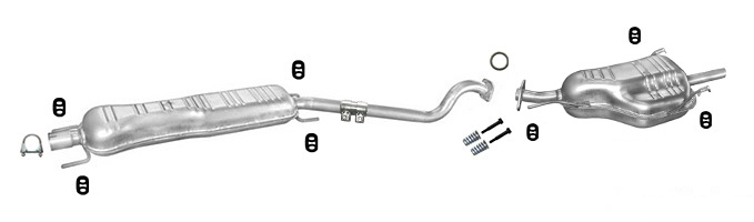 Auspuff OPEL ASTRA G 2.0 Di DTi CC Schrägheck 1998-2004 Auspuffanlage