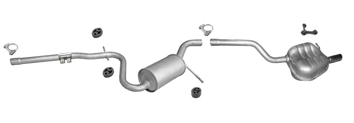 Auspuff SKODA OCTAVIA 1.6 102PS 2004-2008 Auspuffanlage