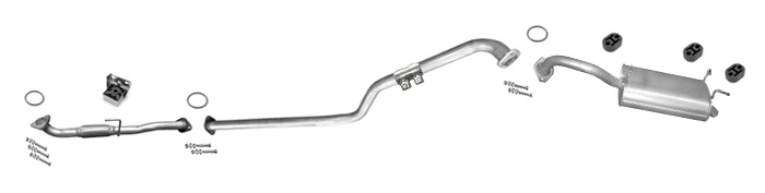 Auspuff für NISSAN PRIMERA (P12) 1.9 DCI STW 2003-2007 +Rohr Auspuffanlage