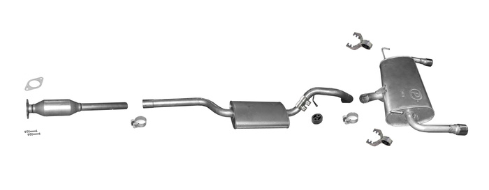 Auspuff für FORD KUGA II 1.5 1.6 EcoBoost ab 2012 +VSD mit Montagesatz