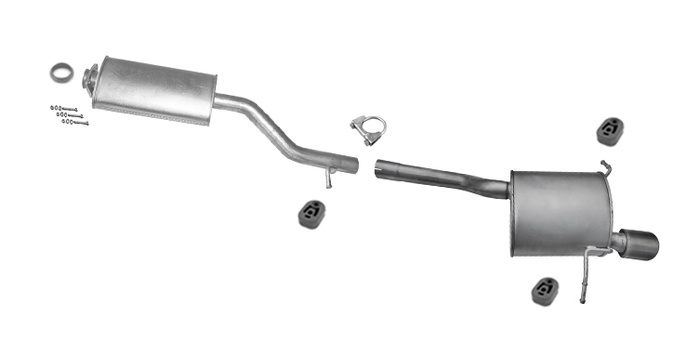 Auspuff für MERCEDES C-KLASSE (CL203) C180 C200 C230 Kompressor Auspuffanlage