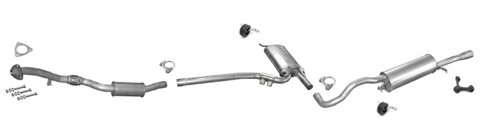 Auspuff für Audi A4 1.6 101 PS Stufenheck/Kombi +Vorschalldämpfer Auspuffanlage