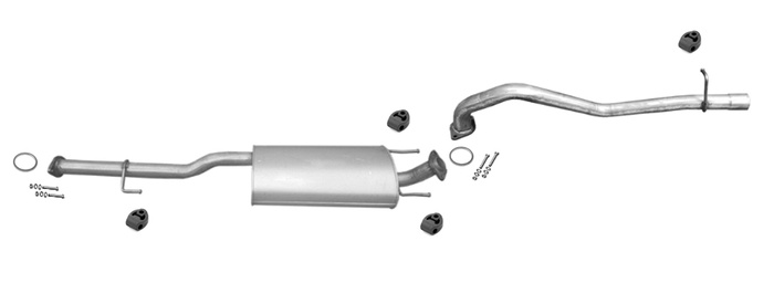 Auspuff für TOYOTA HILUX HI-LUX VII 2.5 3.0 D D-4D 4WD ohne DPF