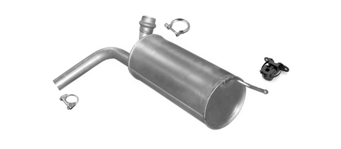 Mittelschalldämpfer für CITROEN JUMPY FIAT SCUDO EXPERT 2.0 HDi JTD für ohne DPF