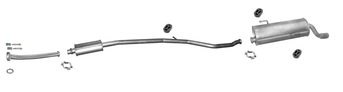 Auspuff für PEUGEOT 206 CC 1.6 16V AUTOMAT 2000-2005 +Rohr Auspuffanlage