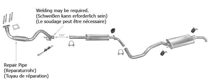 Auspuff SEAT CORDOBA 1.0 1.4 8V Stufenheck Kombi 99-02 +Rohr Auspuffanlage