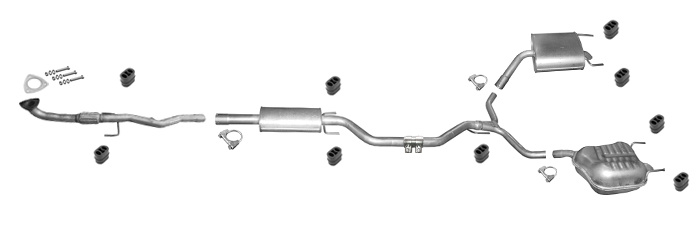 Auspuff für OPEL VECTRA C 2.2 Direct +Rohr Auspuffanlage