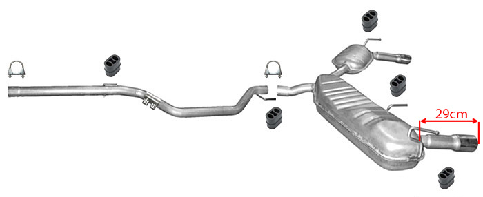 Auspuff OPEL SIGNUM & VECTRA C Caravan 3.0 V6 CDTI 184PS CHROM Auspuffanlage