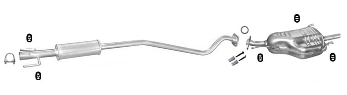 Auspuff OPEL ASTRA G 1.7 DTL DTI CC Schrägheck 1998-2004 Auspuffanlage