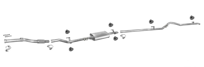 Auspuff MERCEDES SPRINTER 2t 3t 216 316 CDI XLWB 4025MM +Rohr Auspuffanlage