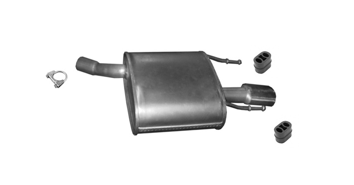 Endschalldämpfer für OPEL INSIGNIA A 1.8i 140PS für mit Chromrohr Auspuff