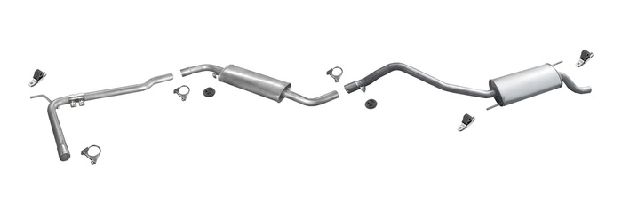 Auspuff VW T4 TRANSPORTER IV 1.9 D 2.0 2.4 D 2.5 SWB-Kurz 1990-1995 +Rohr